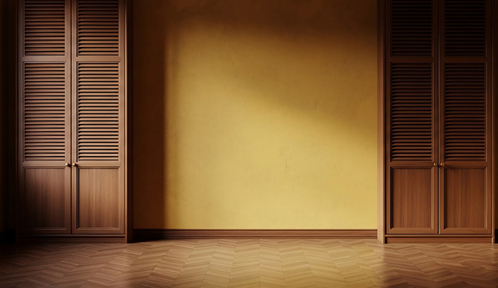 Dark Wood Fluted Laminates - Trending Fluted Laminate Wardrobe Design