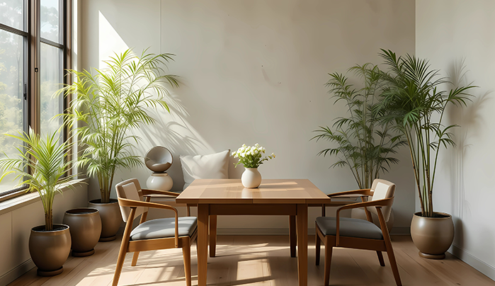 Rustic Wood Finish-Creative Small Dining Room Designs