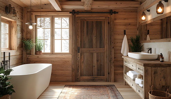 Rustic Cottage Style Door-Bathroom Door Designs