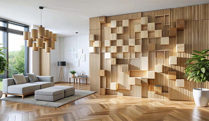 Decorative veneer for living room wall-CenturyPly