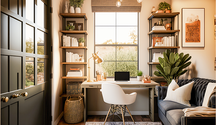 Boho-Inspired Workspace-Beautiful Home Office Designs