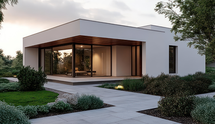 Minimalist Smooth Finish Walls - Exterior Wall Designs