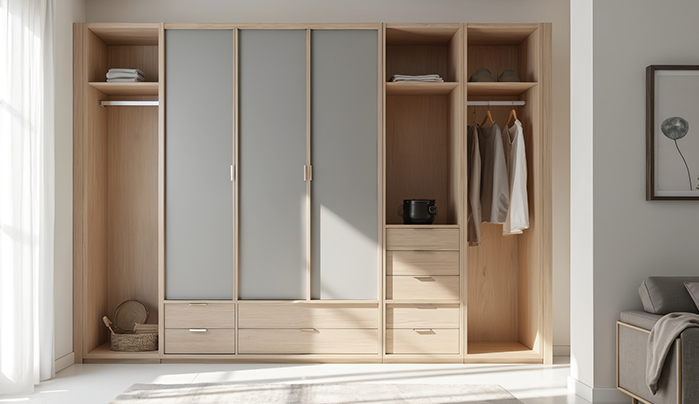 Open Wardrobes - Smart Plywood Wardrobe Designs