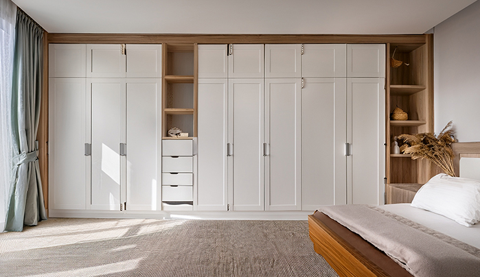 Handle-optimised Sunmica Design - Stylish Sunmica Designs for Wardrobe