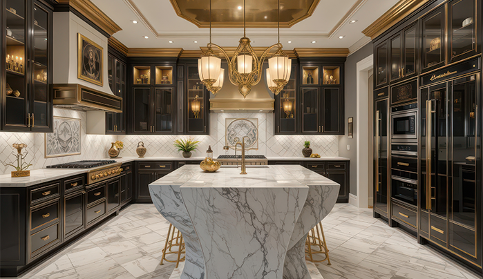 Glam Modern-Elegant Kitchen Design Styles