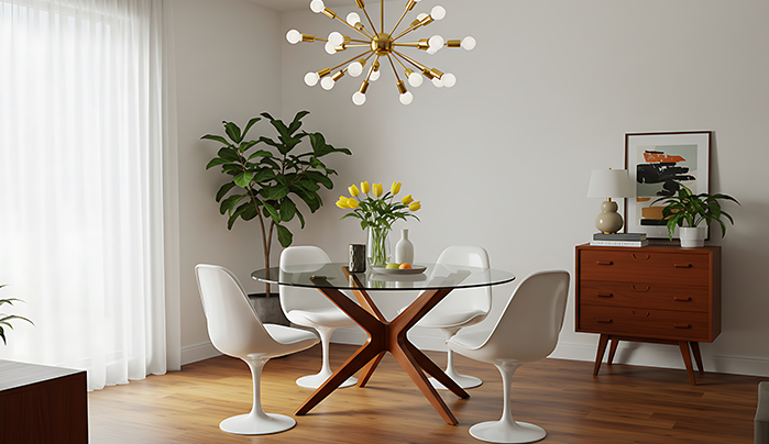 Glass Tabletops-Creative Small Dining Room Designs