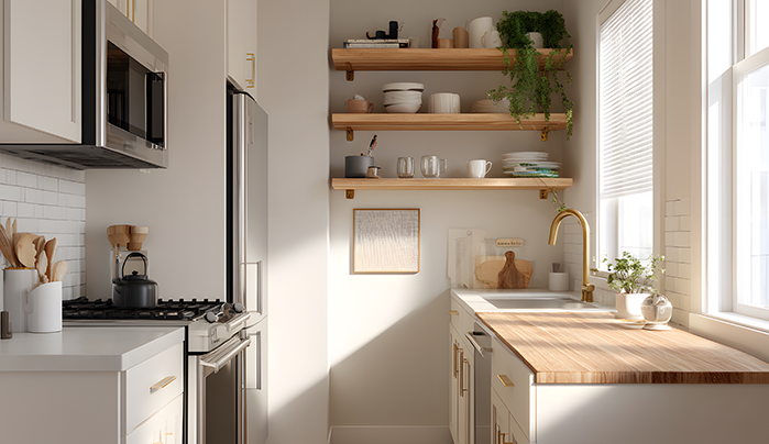 Compact Urban Kitchen-Elegant Kitchen Design Styles