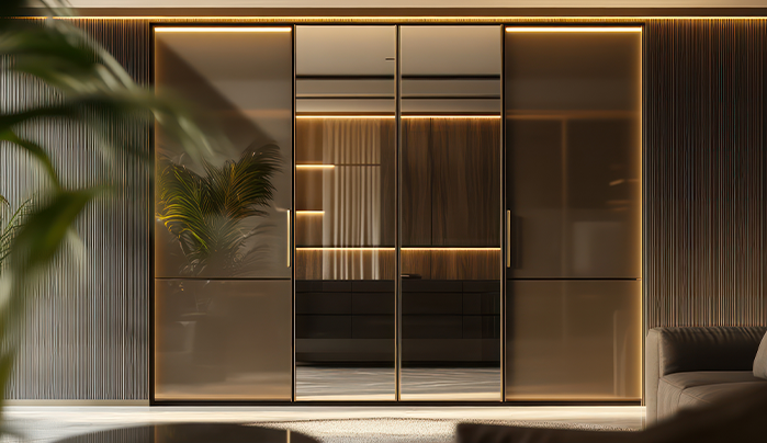 Metal Inlay Detailing Door - Trendy Door Designs