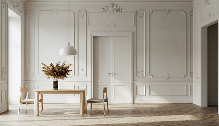 Decorative Doors as Highlights-Creative Small Dining Room Designs