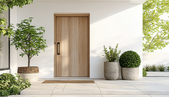 Fluted Panel Door - Trendy Door Designs