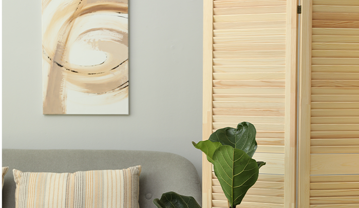 Slatted Wood Screens - Living Room Divider Ideas