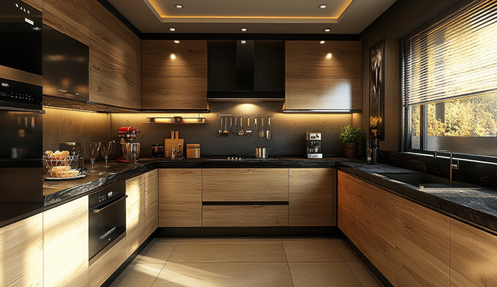 Modern plywood kitchen