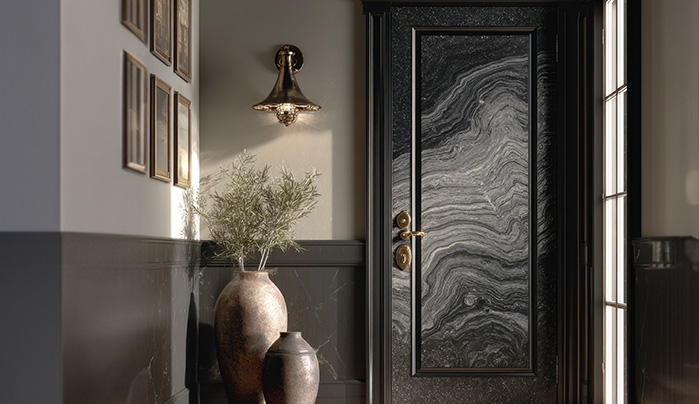 Marble or Stone‑Effect Laminates - Door Laminate Designs