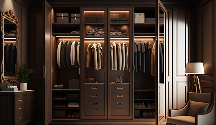 Warm Sandstone Fusion - Stylish Sunmica Designs for Wardrobe