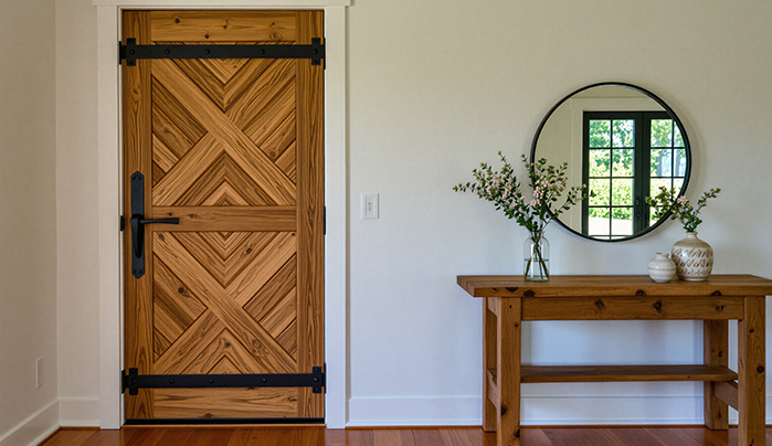 Minimal Plywood Door - Plywood door design