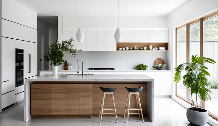 Veneer kitchen island - CenturyPly