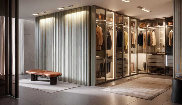 Two-Tone Fluted Laminate Wardrobes - Trending Fluted Laminate Wardrobe Design