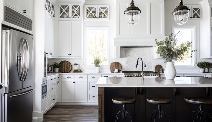 Modern plywood kitchen island - CenturyPly