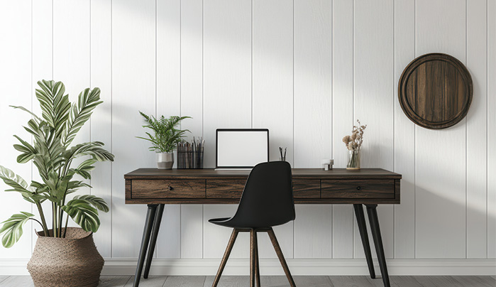 Contemporary White Office-Beautiful Home Office Designs