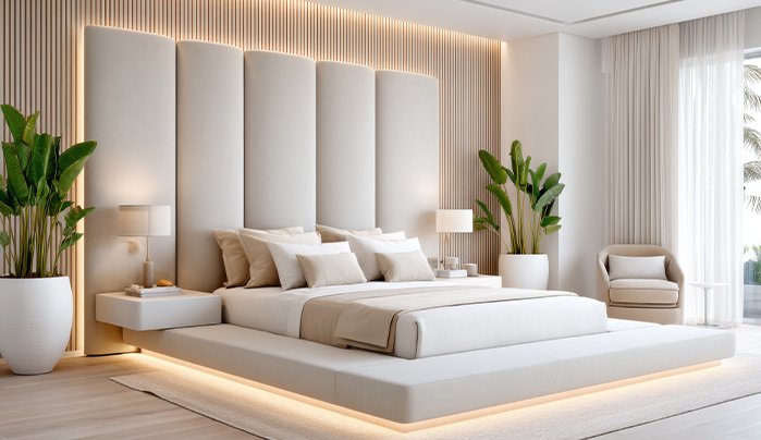 Upholstered Wall Panels - Bedroom Interior Design