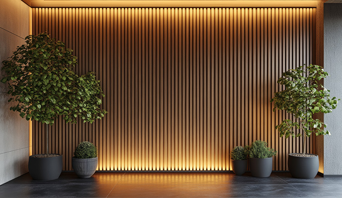 Fluted Panels Using WPC Boards - Wall Panelling Designs