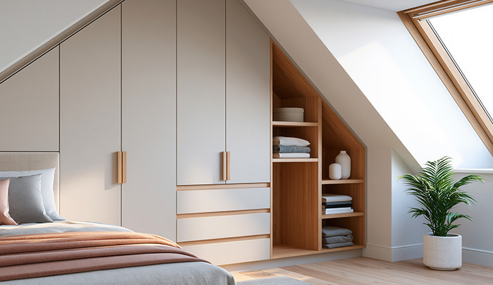 Solid White High-Gloss - Stylish Sliding Wardrobe