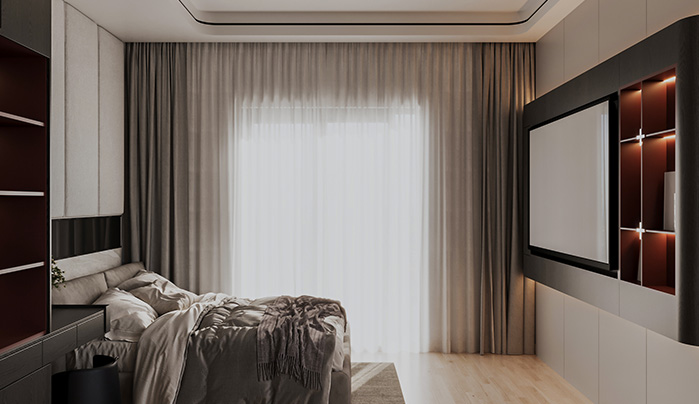 Textured bedroom design - CenturyPly