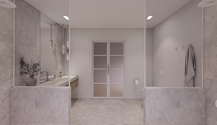 Frosted Glass Panel PVC Doors - PVC bathroom door designs