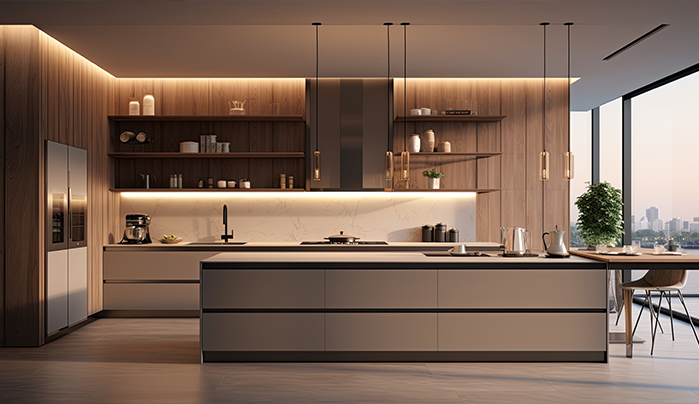 High gloss kitchen cabinet - CenturyPly
