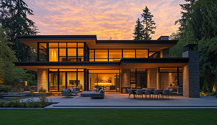 Glass and Panel Combination - Exterior Wall Designs