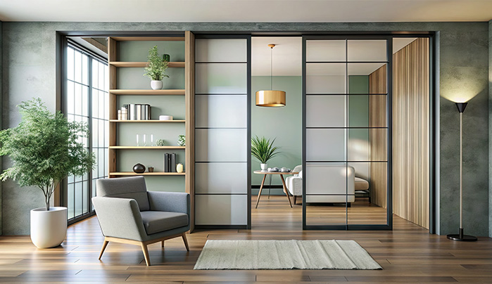 Pocket Door Dividers for Entrance - Living Room Divider Ideas