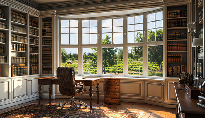 Built‑In Window Bay Desk - Study Room Design