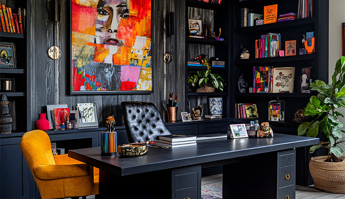 Bold and Artistic Office-Beautiful Home Office Designs