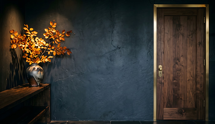 Dark Coloured Doors - Plywood door design