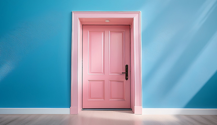 Pastel Coloured Doors - Plywood door design