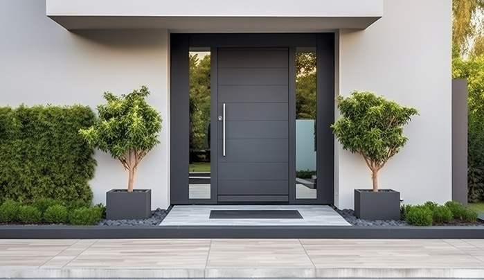 Metal and Wood Combo - Plywood door design