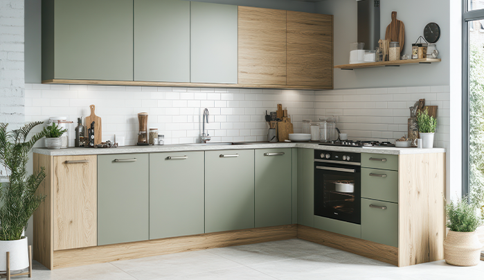 Plywood kitchen cabinet - CenturyPly
