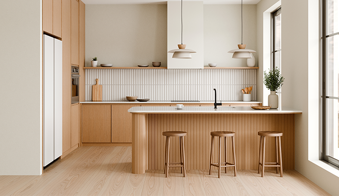 Island with Integrated Louvers or Panels - Kitchen Island Design Ideas