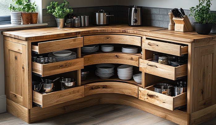 Corner Unit-Stunning Crockery Unit Designs