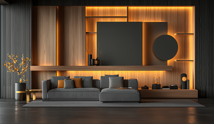 Luxury interior with laminate wall panel -CenturyPly