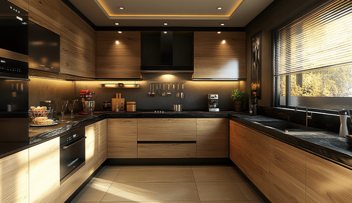 Modern plywood kitchen - CenturyPly