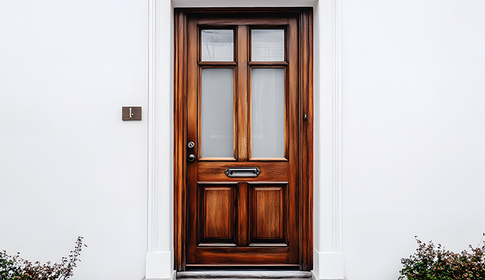 Glass and Wood Combo - Main Door Design Ideas