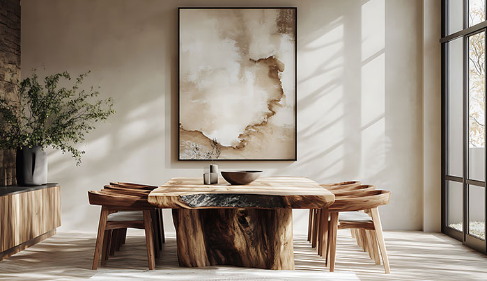 Plywood dining table
