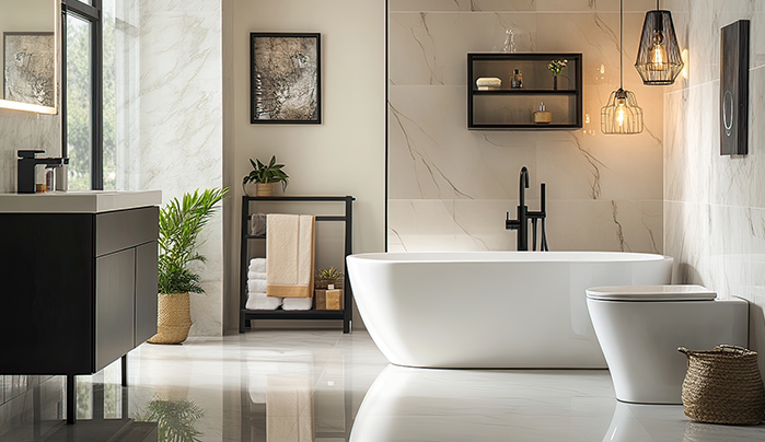 Laminated Storage Niches for Small Bathrooms - Bathroom Design Ideas