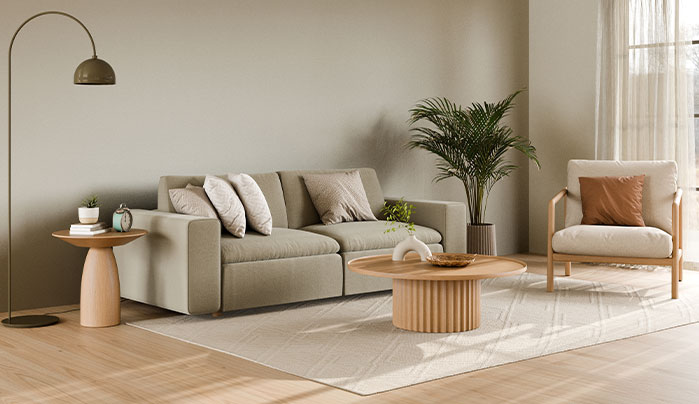 Stylish plywood sofa