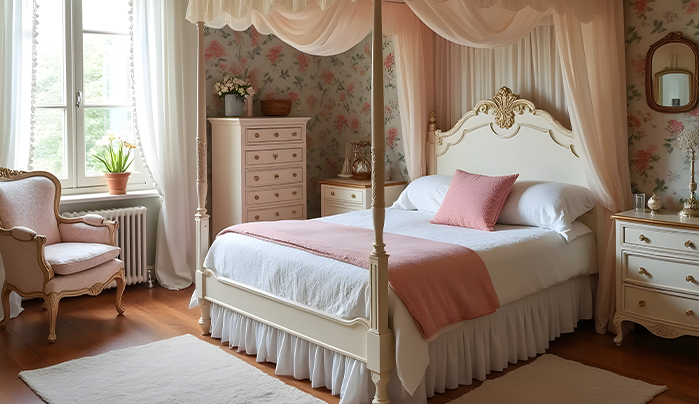 Vintage-Inspired Bedroom - modern Bedroom Design Ideas

