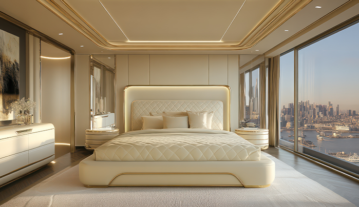 Leather Luxe - modern Bedroom Design Ideas
