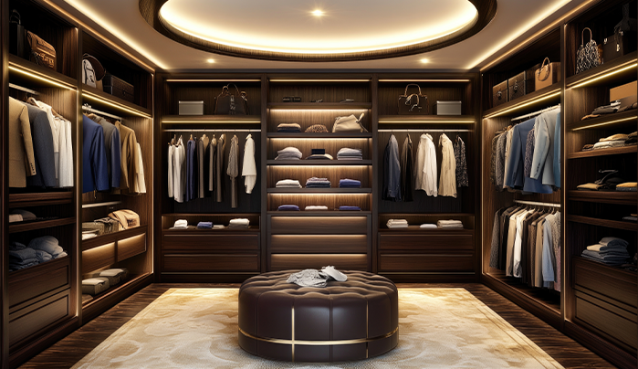 Built-In Floor-to-Ceiling Units- Modern Corner Wardrobe Designs