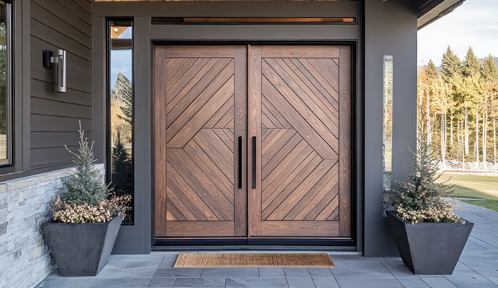 Metal-Wood Hybrid Door - Double Door Design