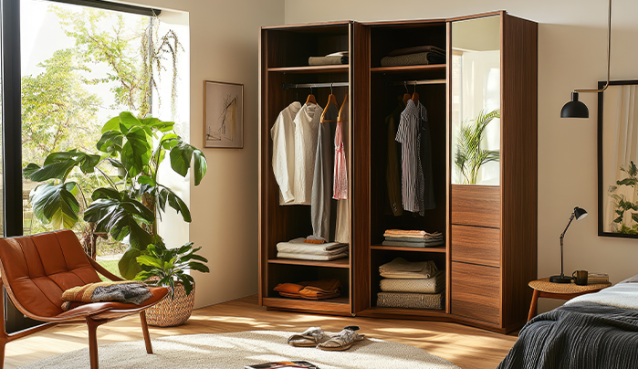Modern Corner Wardrobe Designs- CenturyPly